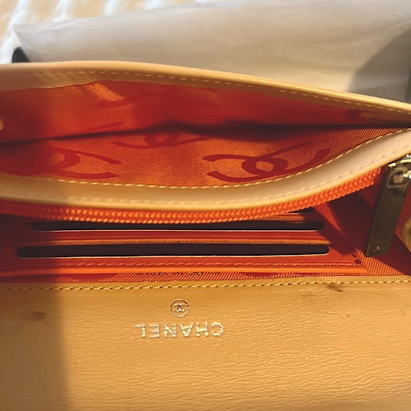 CHANEL Calfskin Quilted Cambon CC Bifold Wallet, Beige - Picture 7 of 9